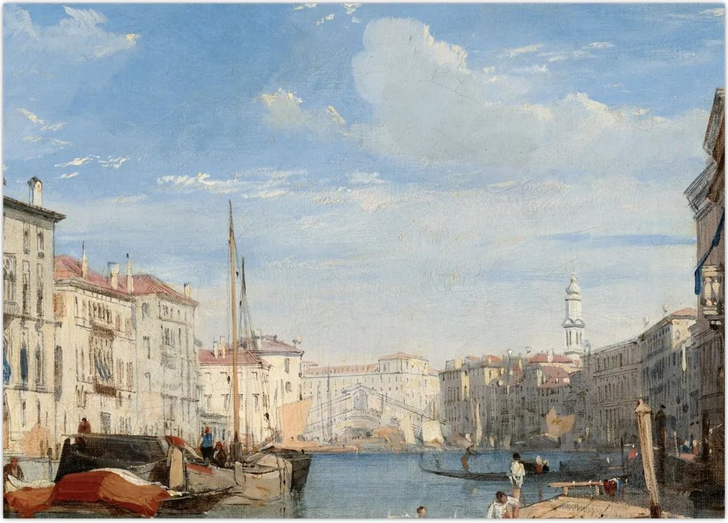Obraz na szkle - Richard Parkes Bonington, The Grand Canal, reprodukcje (70x50 cm)