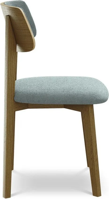 Niebieskie krzesło z litego drewna Niu – Makamii