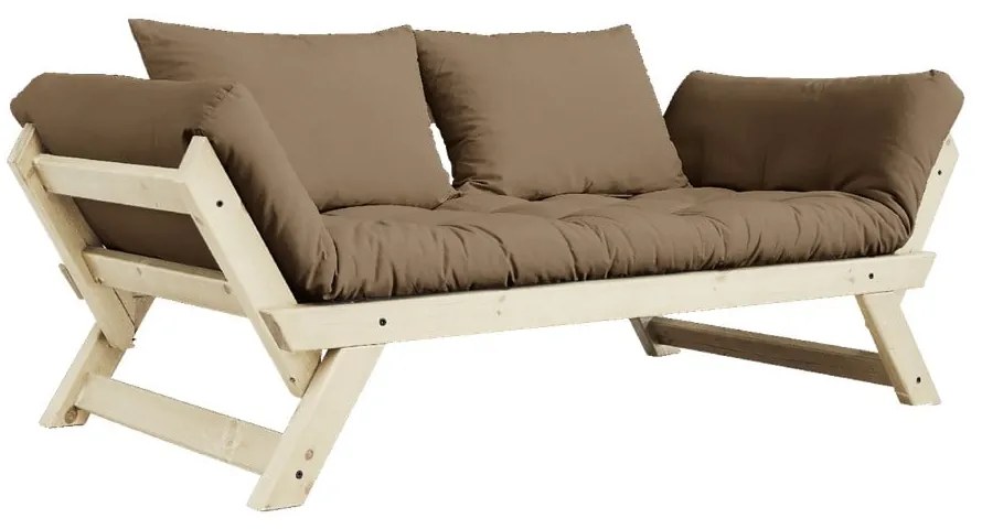 Sofa rozkładana z brązowym pokryciem Karup Design Bebop Natural/Mocca