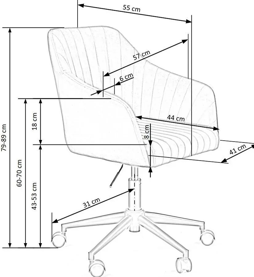 Nowoczesny szary fotel obrotowy N3-D88