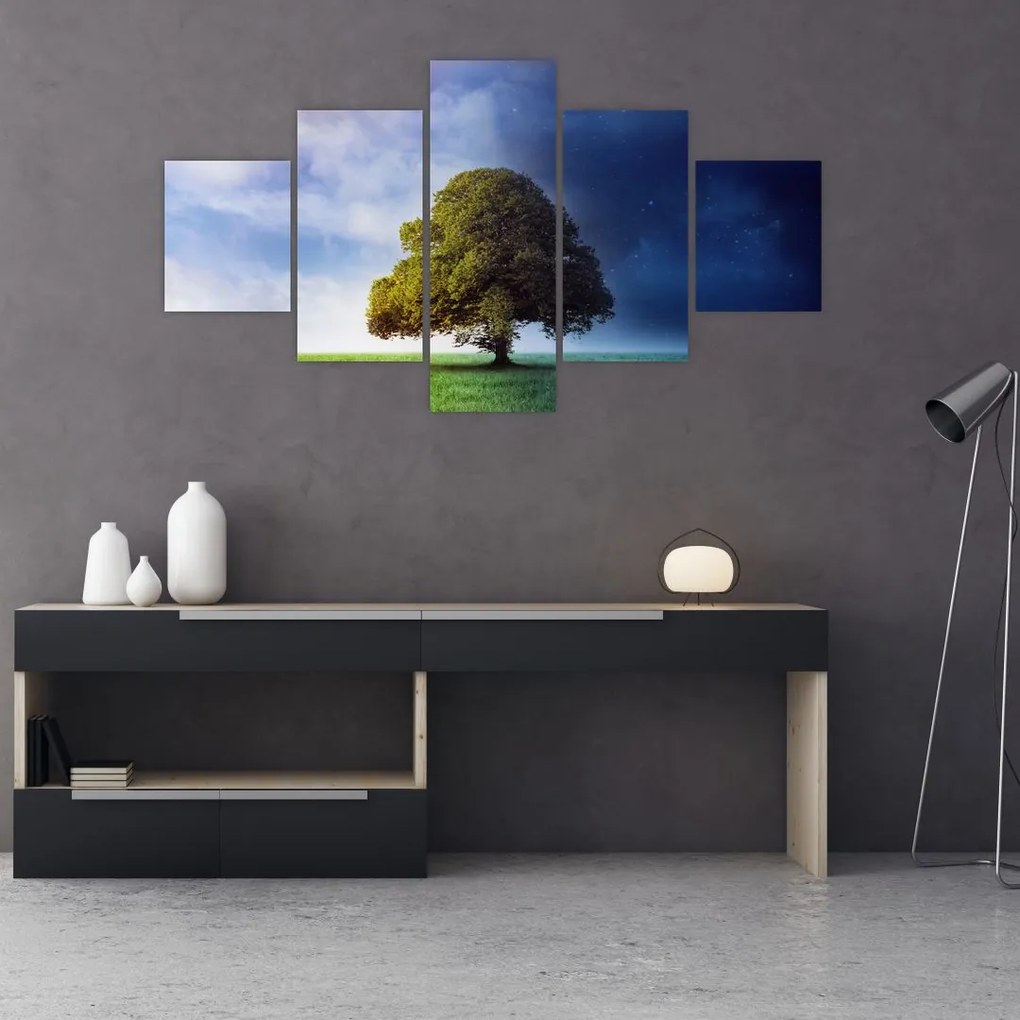 Obraz - Dzień i noc (125x70 cm)