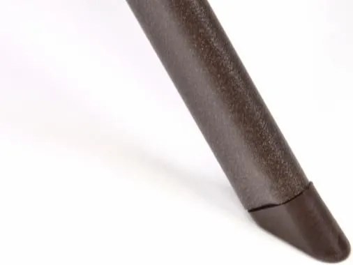 Ogrodowy bistro stolik ze składanym blatem szklanym - brązowy