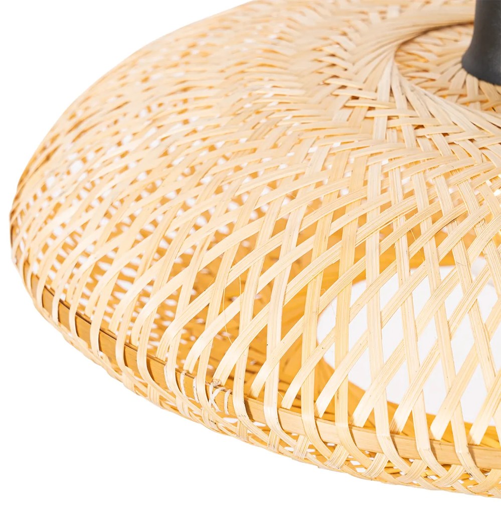 Orientalna lampa wisząca bambusowa 40 cm - OstravaKolonialny Oswietlenie wewnetrzne