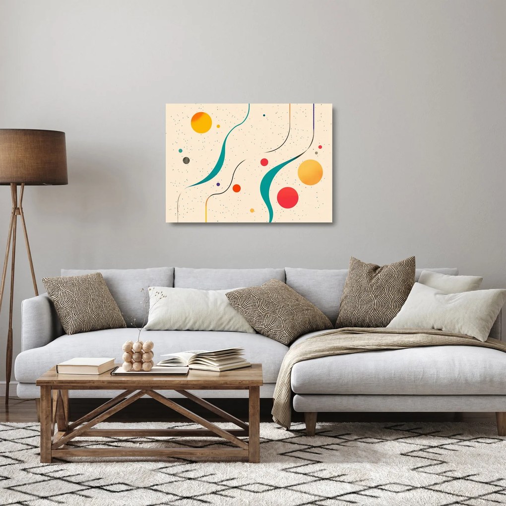 Obraz na szkle - Minimalistyczna kolorowa ilustracja (70x50 cm)