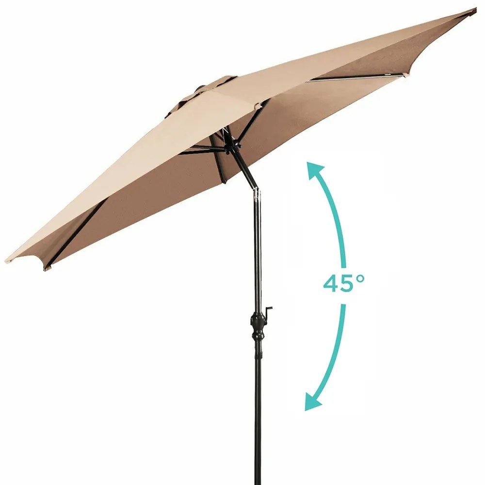 Parasol z możliwością regulacji kąta nachylenia