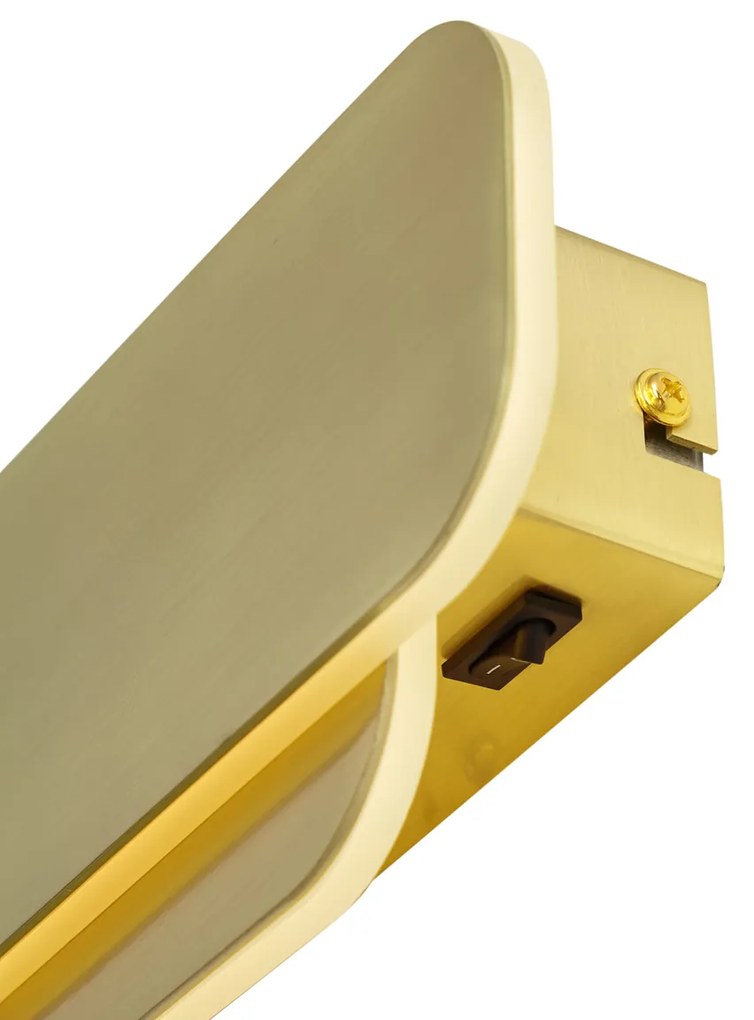 Nowoczesny kinkiet mosiężny z diodą LED z 3-stopniowym ściemnianiem - Dias