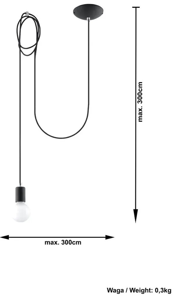 Industrialna lampa wisząca 17X E826 L9-H94