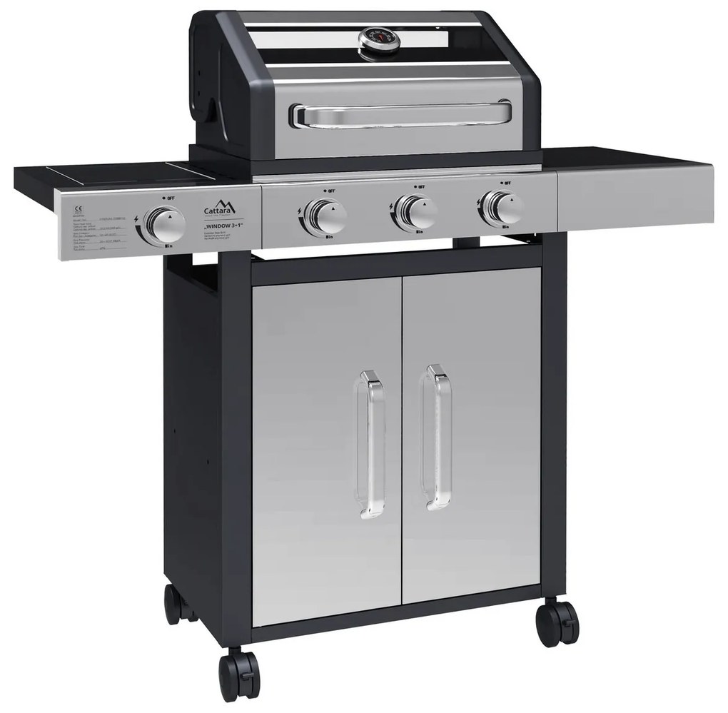 TEST Cattara Gazowy grill przenośny Okno, 117,5 x 49 x 116 cm