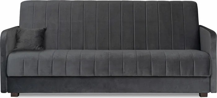 Sofa z Funkcją Spania PORTO Wersalka Rozkładana Dwuosobowa Szara Nowoczesna do Salonu