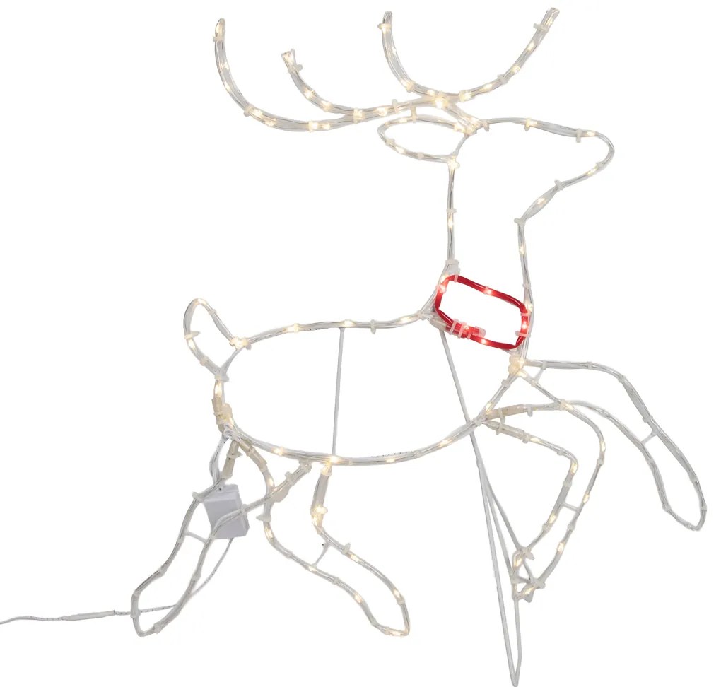 Zewnetrzna Świąteczna lampa podłogowa Jeleń 50 cm z LED, timerem i IP44 - Pax Oswietlenie zewnetrzne