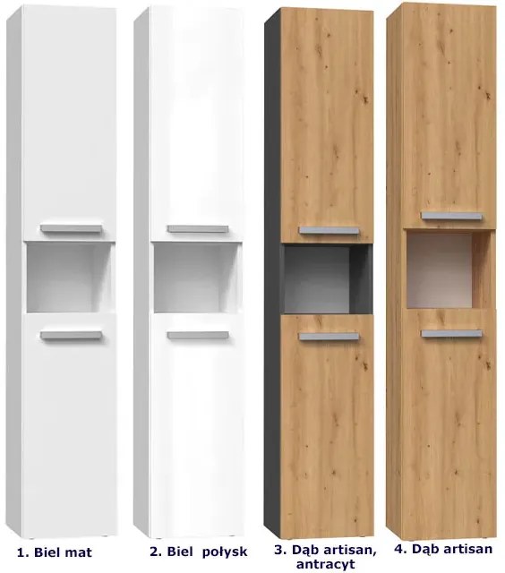 Industrialny słupek z koszem do łazienki dąb artisan antracyt Z7-B48