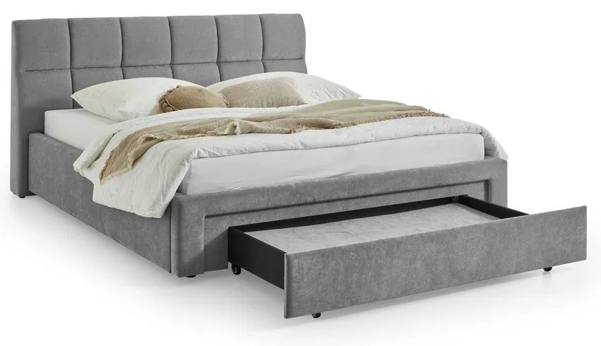 Szare tapicerowane łóżko dwuosobowe bez stelaża 180x200 cm Canyon – Meise Möbel