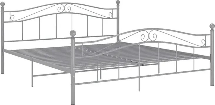 Metalowe szare łóżko w stylu loft 180x200 cm H2-E43
