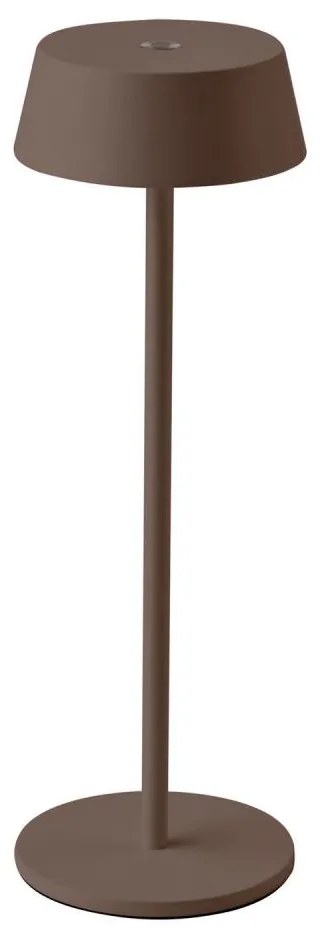 LED zewnętrzna dotykowa lampa stołowa 2W 5V IP54 brązowa, ściemnialna