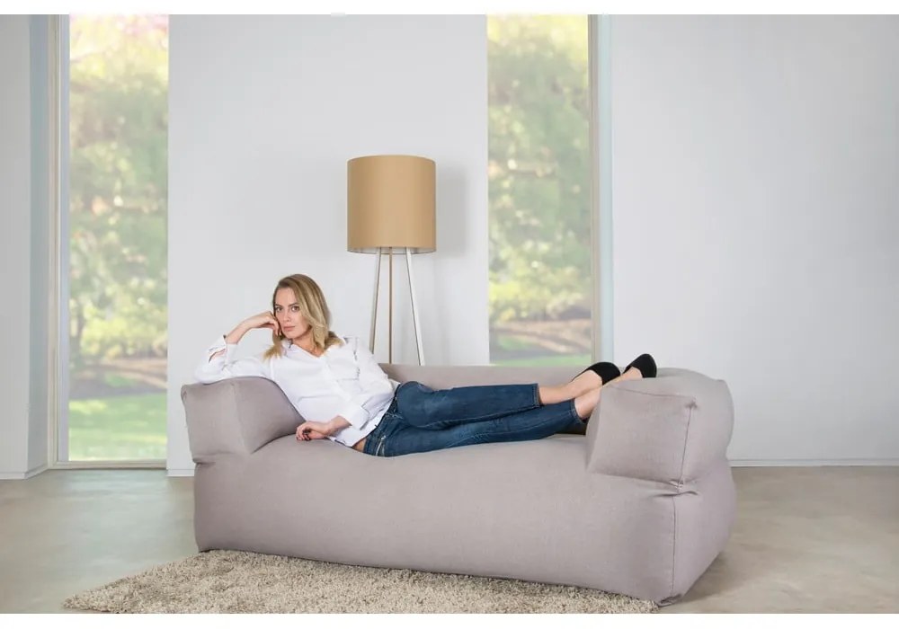 Kremowy worek do siedzenia z materiału bouclé Sofa MooG – SLOWDOWN