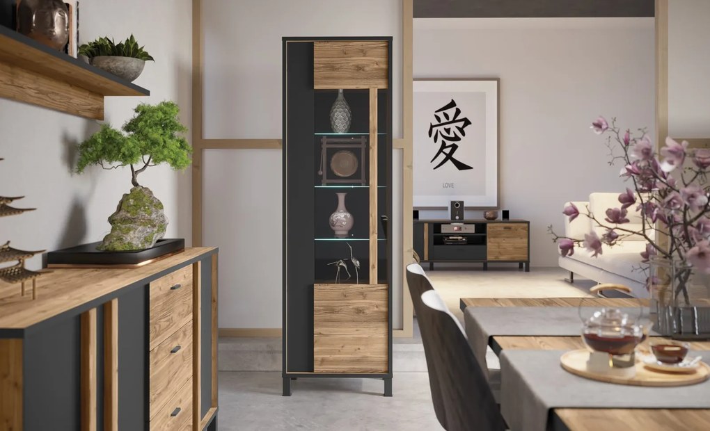 Wąska witryna w stylu industrialnym Hayato 711