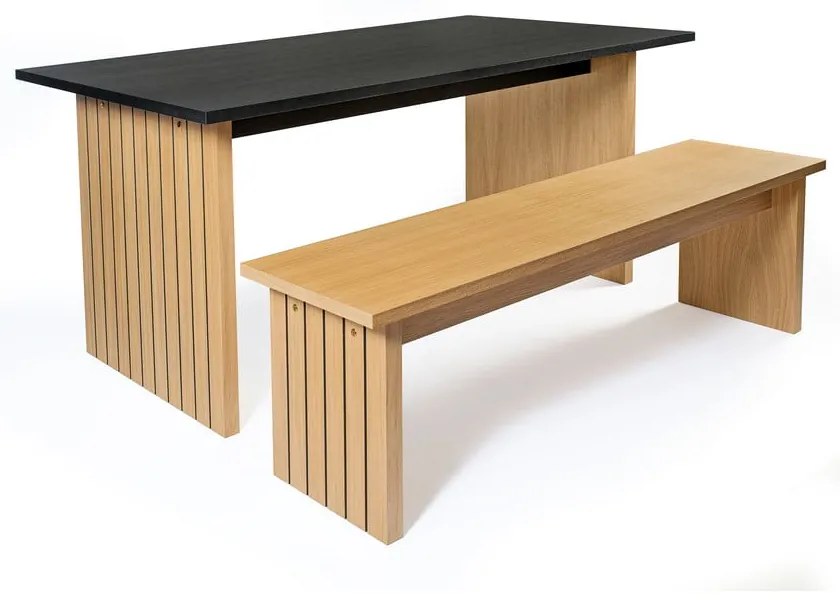Stół z blatem w dekorze dębu 90x160 cm Stripe – Woodman