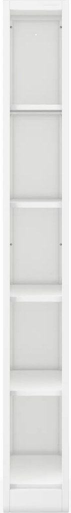 Metalowy regał na segregatory Tim, 25 × 40 × 195 cm, kolor biały