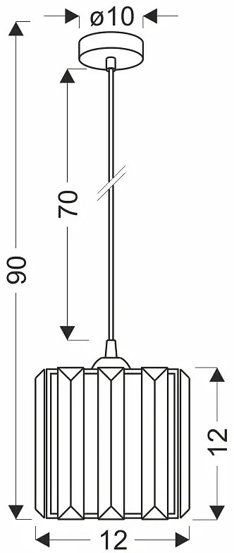 Nowoczesna pojedyncza lampa wisząca - D191-Resi