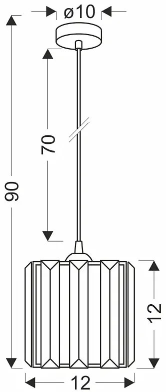 Nowoczesna pojedyncza lampa wisząca - D191 W9-M04
