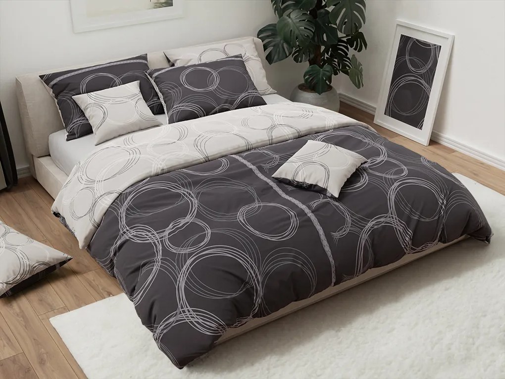 PrzytulneMieszkanie.pl PrzytulneMieszkanie.pl Bawełniana pościel BUBBLES BLEND czarna Rozmiar pościeli: 70 x 90 cm | 140 x 200 cm