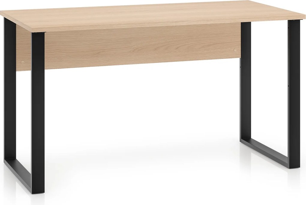 Proste biurko 138 cm Odelis 08 na metalowych nogach
