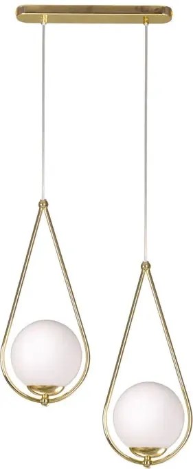 Mosiężna podwójna lampa wisząca glamour - S053-Maestor