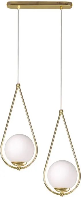 Mosiężna podwójna lampa wisząca glamour - S053 R1-P61