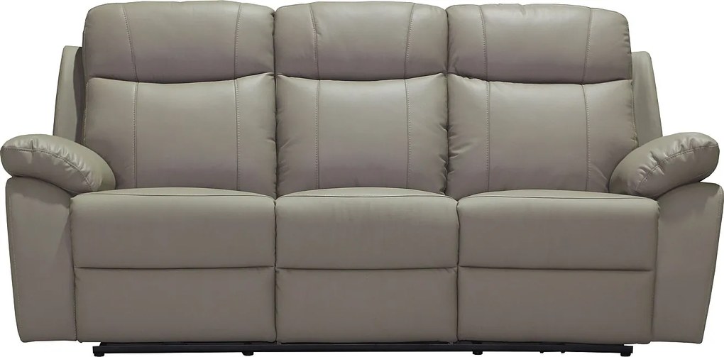 Kanapa 3-osobowa z elektryczną funkcją relaks ze skóry w kolorze taupe VIPINO