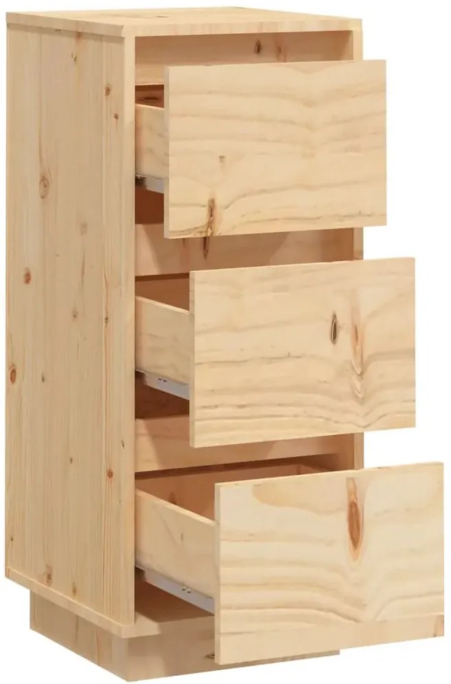 Skandynawska drewniana komoda z 3 szufladami F4-E62