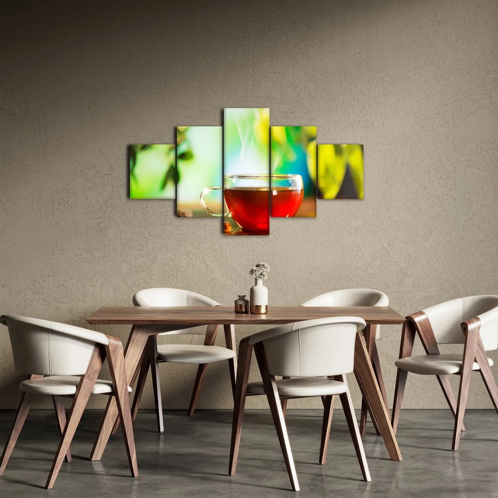 Obraz - Martwa natura z herbatą (125x70 cm)