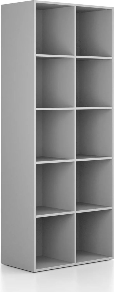 Regał FRAME, wysoki, 2 kolumny, 2162 x 872 x 450 mm, szary