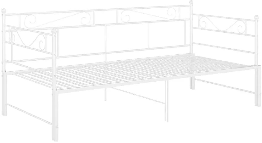 Białe metalowe łóżko rozkładane 90x200 cm D4-D76