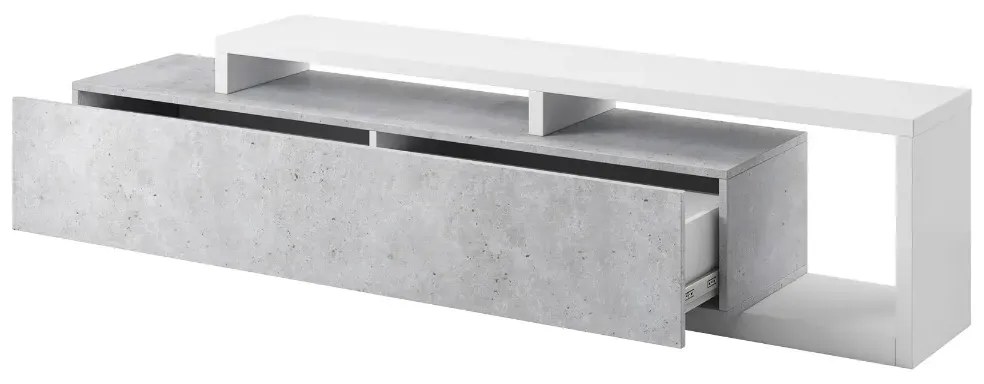 Meblościanka BOTA biała/beton colorado HELVETIA