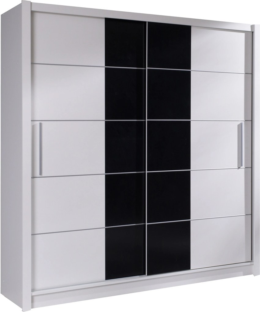 Szafa Przesuwna HELDEN 204,4 cm Szafa Dwudrzwiowa, Biały