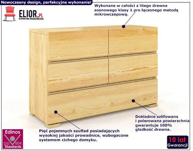 Komoda drewniana z szufladami Verlos 4S - Manus
