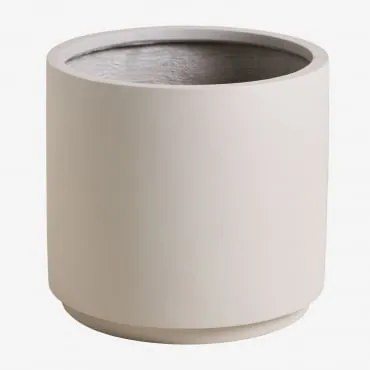 Donica Z Polirzeźby Saturno Biała & Ø45 Cm - ↑40 Cm - Sklum