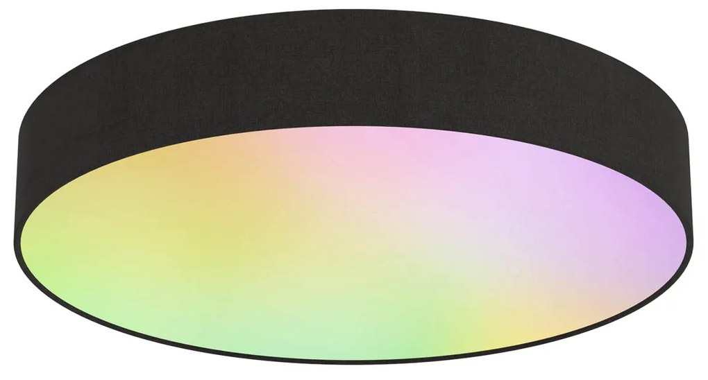 Inteligentna lampa sufitowa czarna 30 cm z LED RGB i pilotem - Taiko Nowoczesny Oswietlenie wewnetrzne
