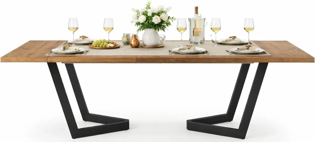 Dębowy stół industrialny do kuchni i jadalni xl C7-A45
