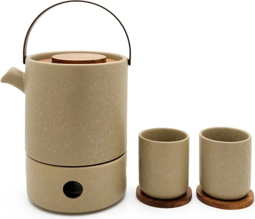 Szarobeżowy serwis do herbaty ceramiczny Umea – Bredemeijer