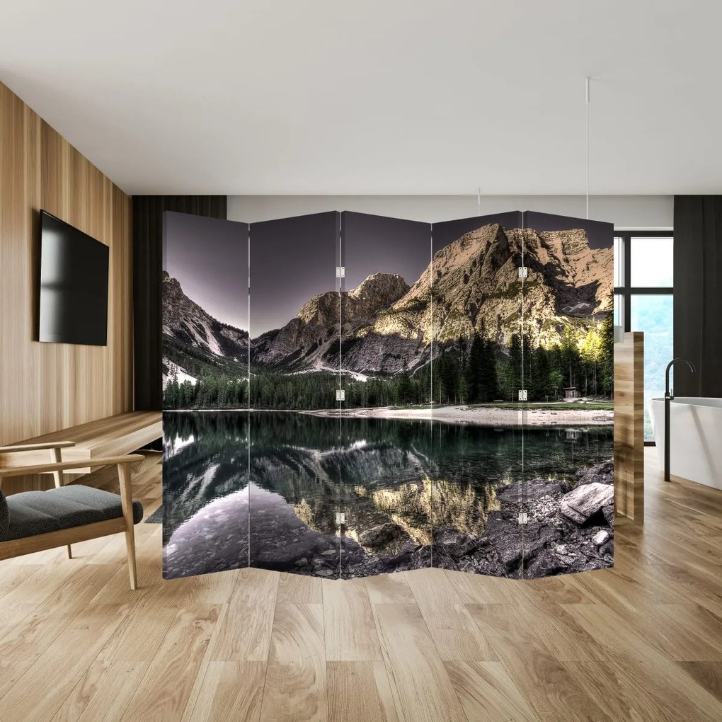 Parawan - Jezioro w górach (210x170 cm)