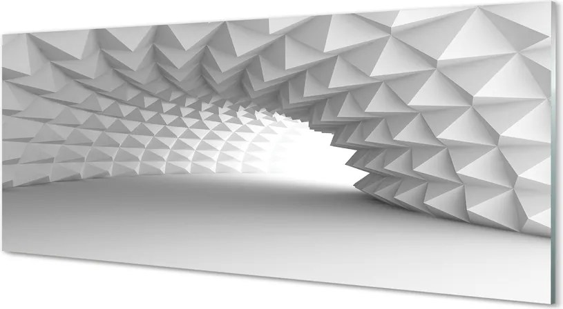 Panel szklany do Kuchni Tunel ze Stożków 3D