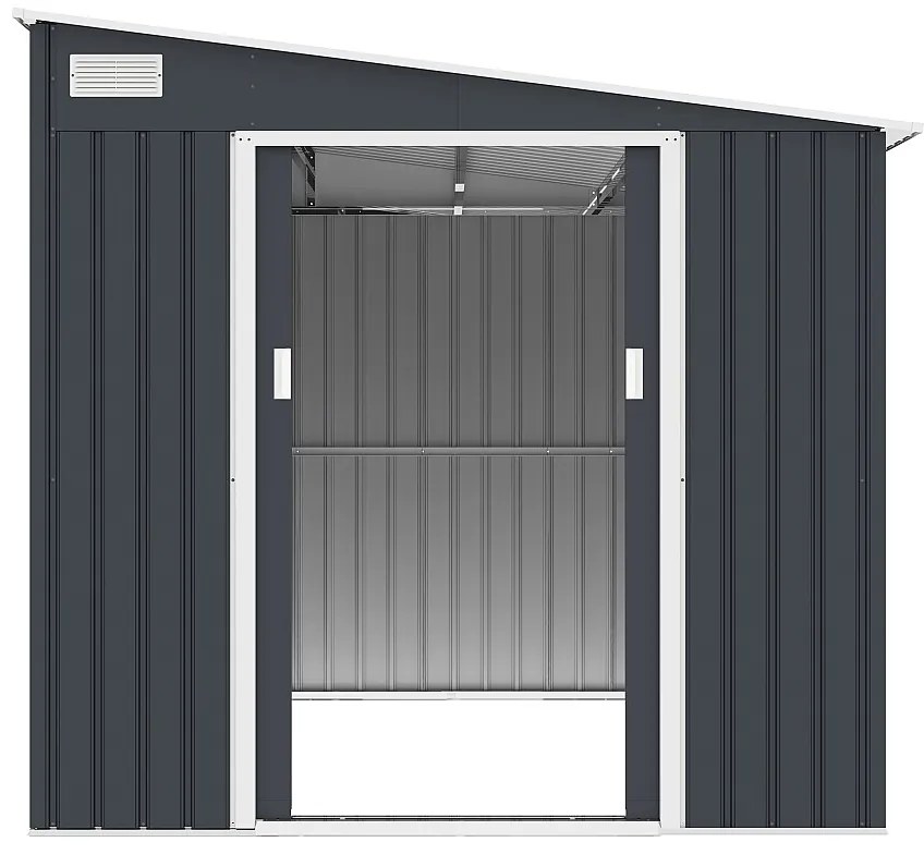 Wiata ogrodowa ze stali galwanizowanej w kolorze antracytowym 5,49 m² - DAUSTIN