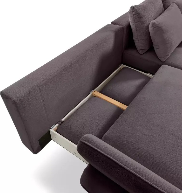 Narożnik MONTE z funkcją spania pojemnikiem i poduszkami