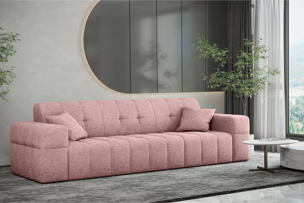 Sofa trzyosobowa NIMES, tkanina Perfect Harmony, Różowy