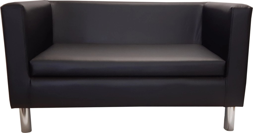Sofa Monaco : Kolor nogi - Chrom, Kolor tkaniny - EKO-SKÓRA - 1D, Typ tkaniny - Eko-skóra , Wysokość nogi - 15 cm