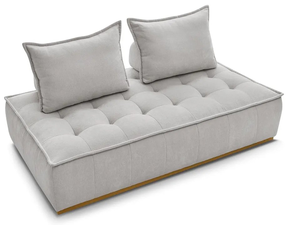 Jasnoszara sofa z tkaniny szenilowej 175 cm Elisa – Bobochic Paris