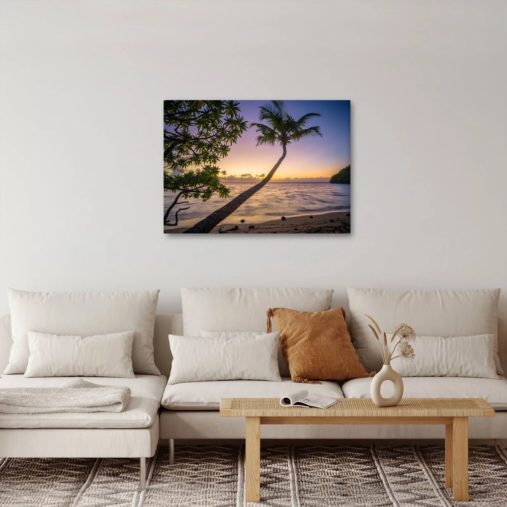 Obraz palmy na plaży (70x50 cm)