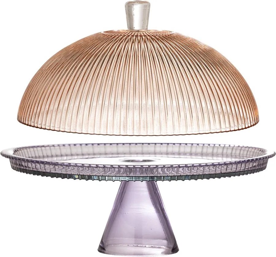 Szklany półmisek z kloszem Tayo – Bloomingville