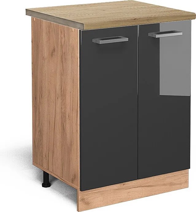 Szafki kuchenne antracyt wysoki połysk 60x60x81.6 r-line